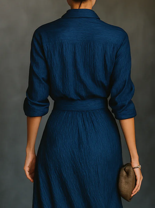 Casual Plain Buttoned Shirt Collar Shirt