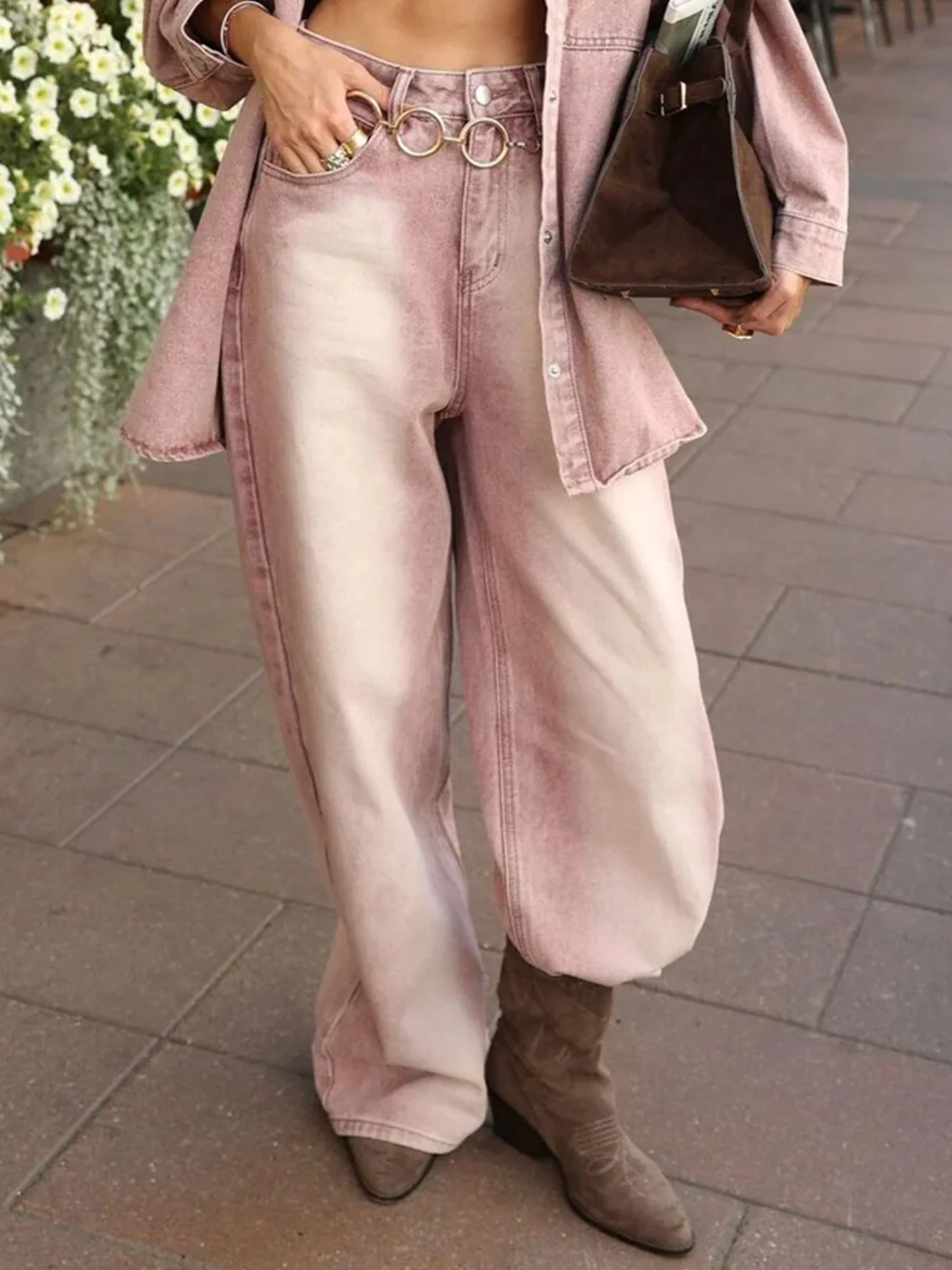 Distressing Loose Casual Denim Jeans