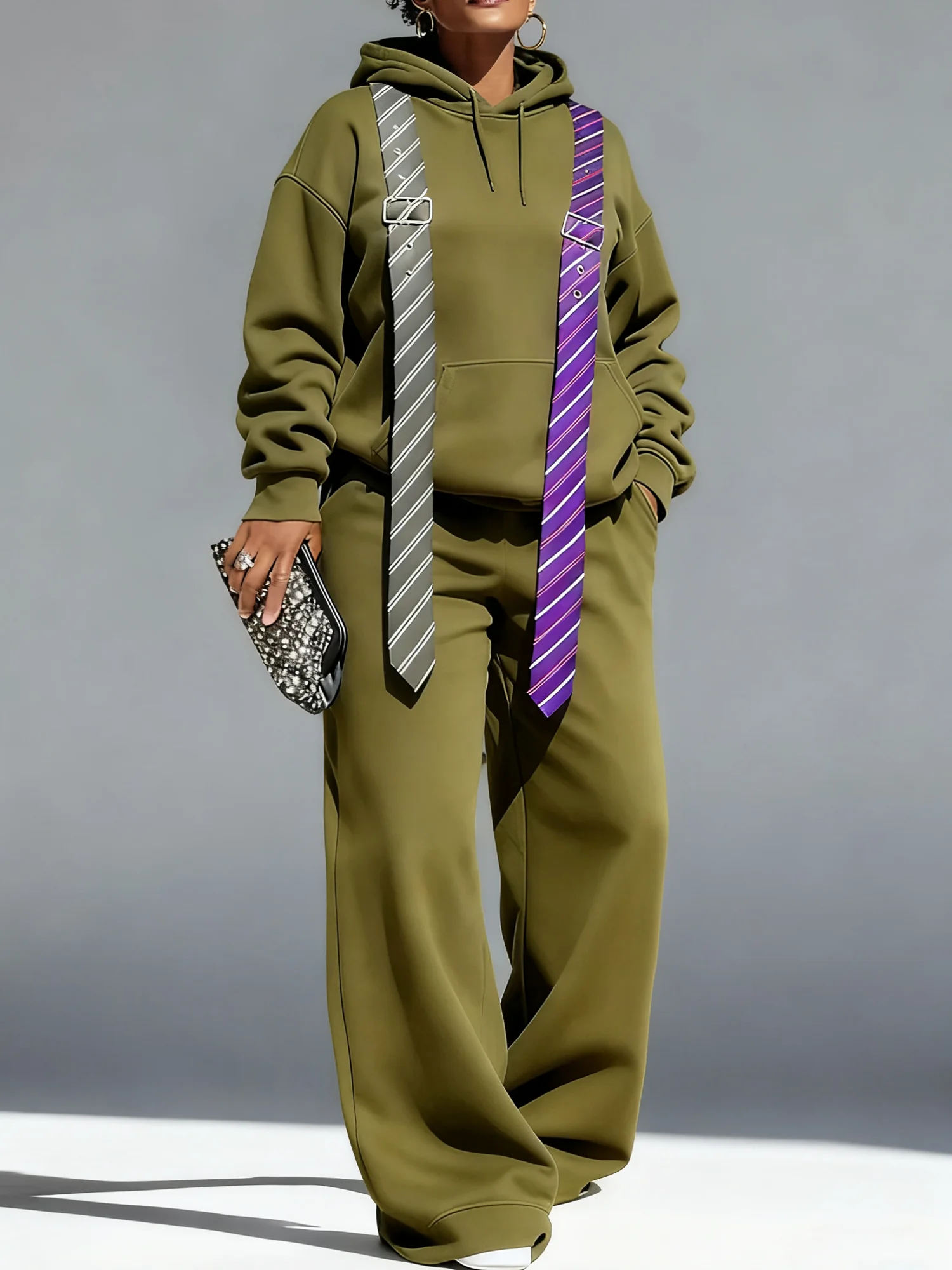 Casual Striped Loosen Hoodie