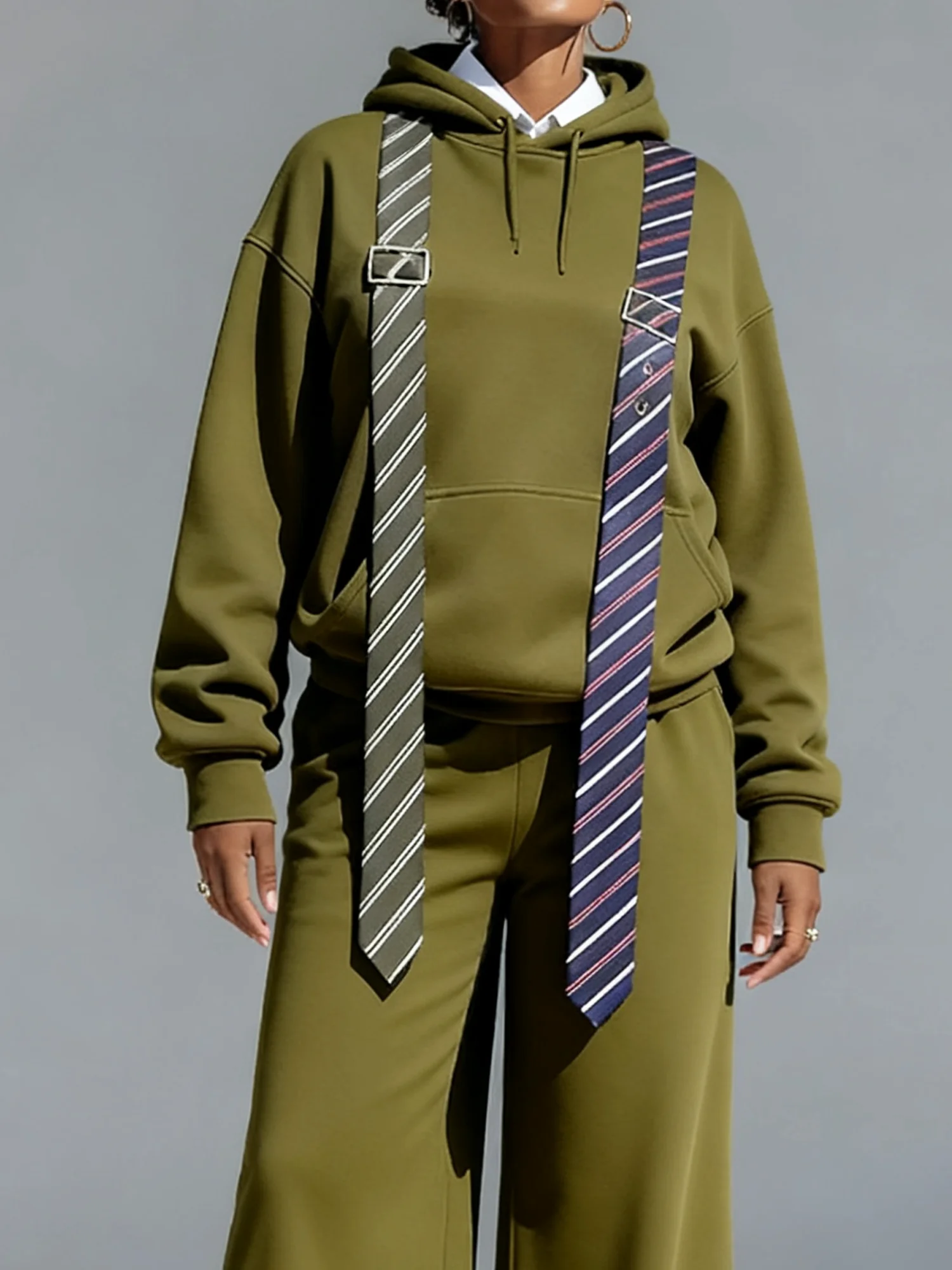 Casual Striped Loosen Hoodie