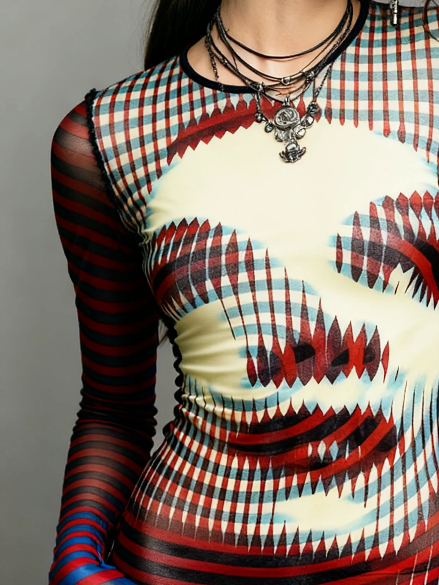 Casual Abstract Crew Neck T-shirt