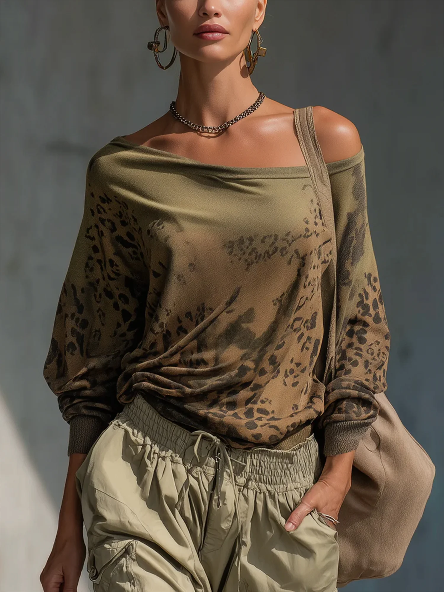 Casual Leopard Printing T-shirt