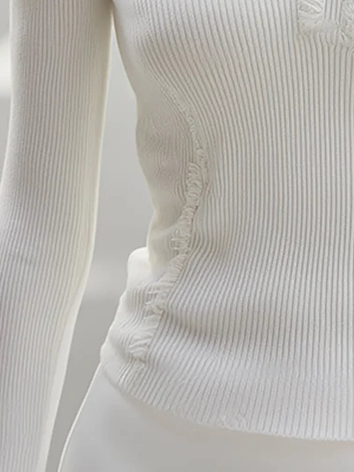 Casual Plain Mock Neck Sweater T-shirt