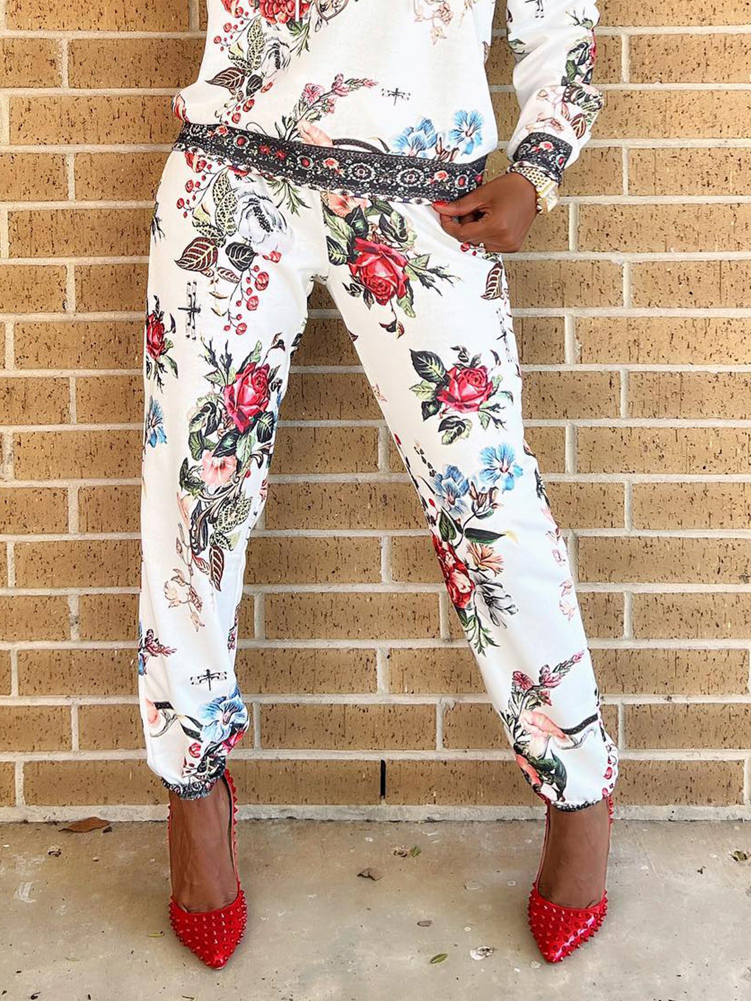 Casual Floral Printing Pants