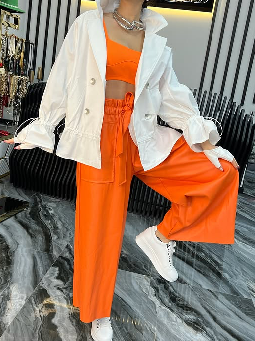 Casual Floral Shawl Collar Trench Coat