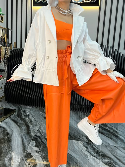 Casual Floral Shawl Collar Trench Coat