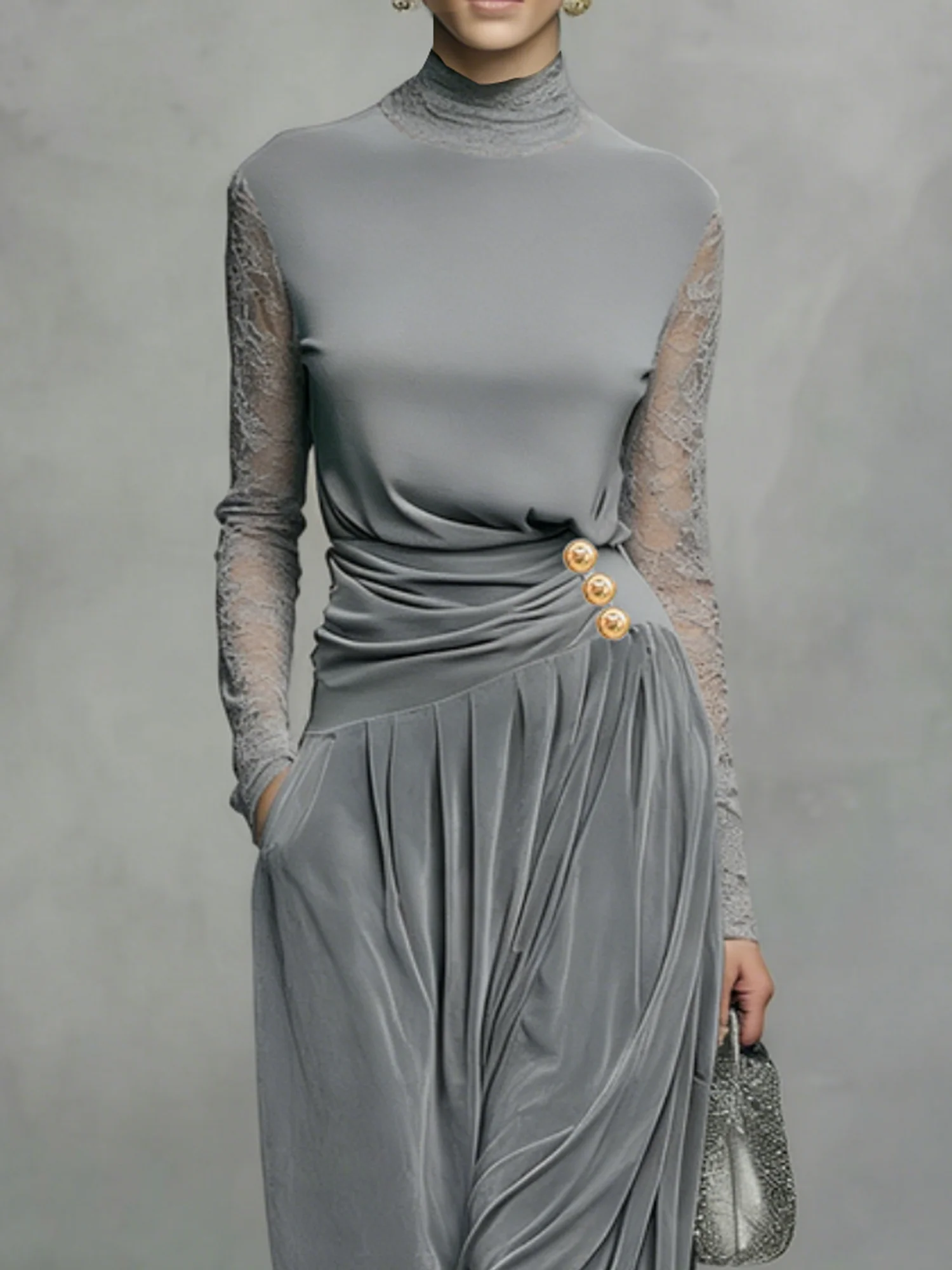 Urban Plain Turtleneck T-shirt