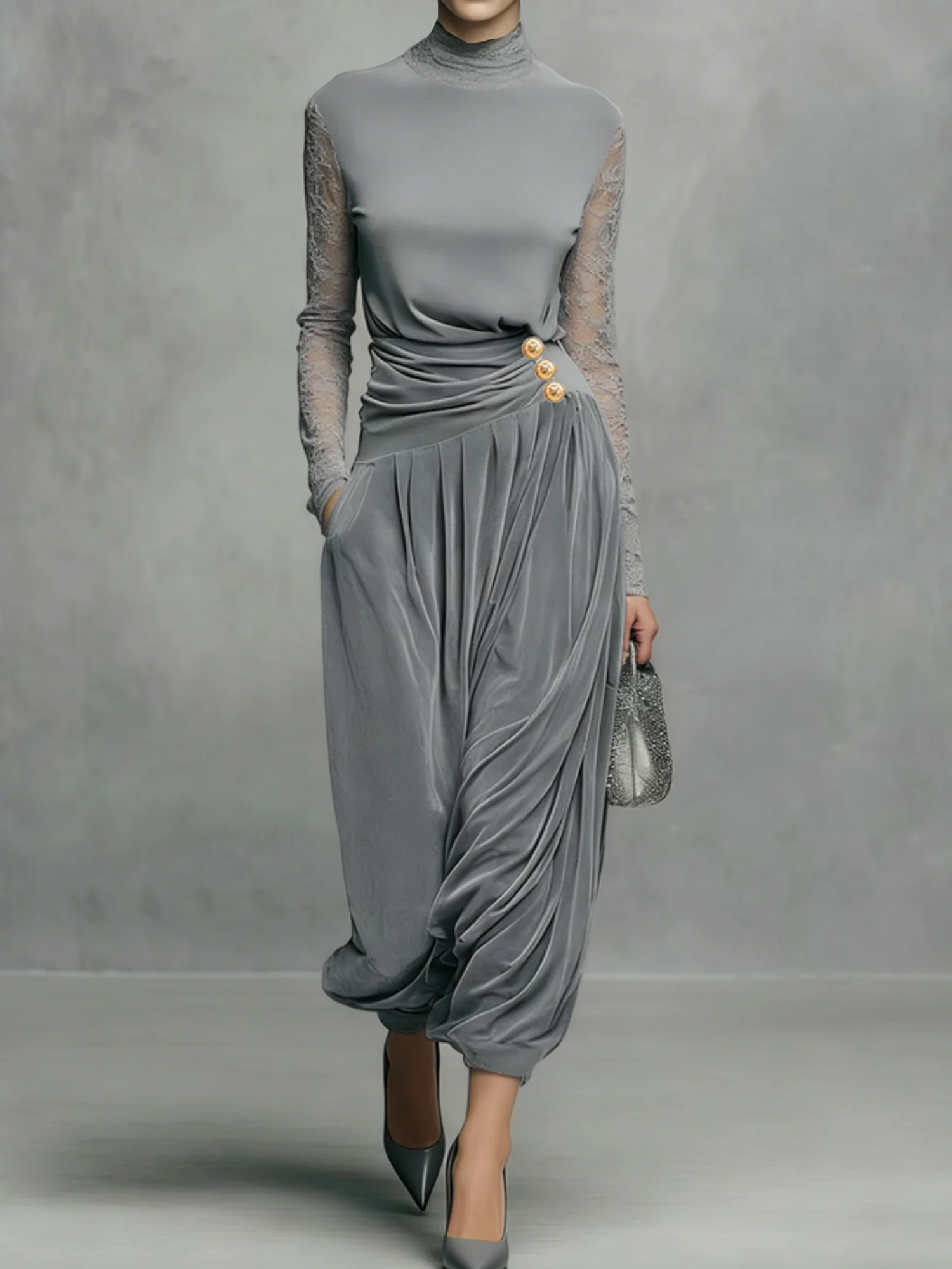 Urban Plain Turtleneck T-shirt