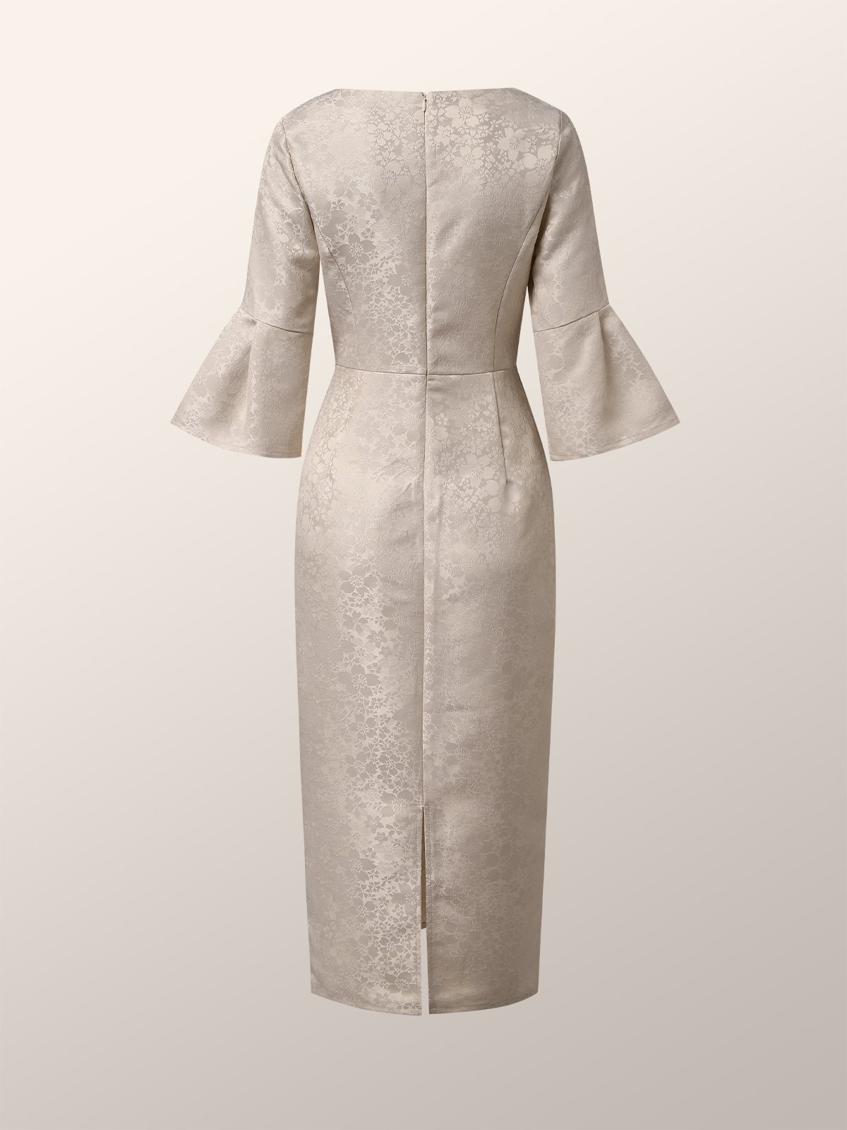 Plain Regular Fit Elegant Midi Dress Wedding