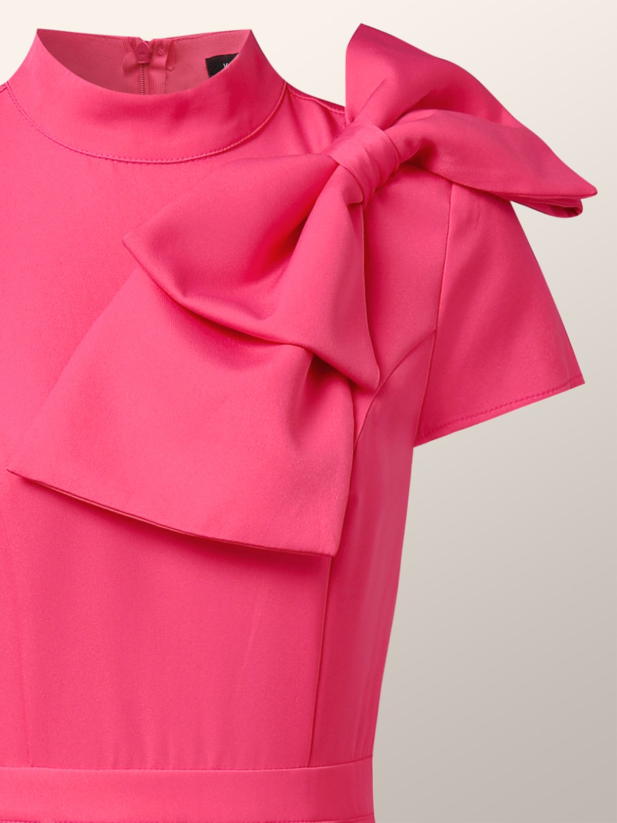 Pink Formal Short Sleeve Dress
