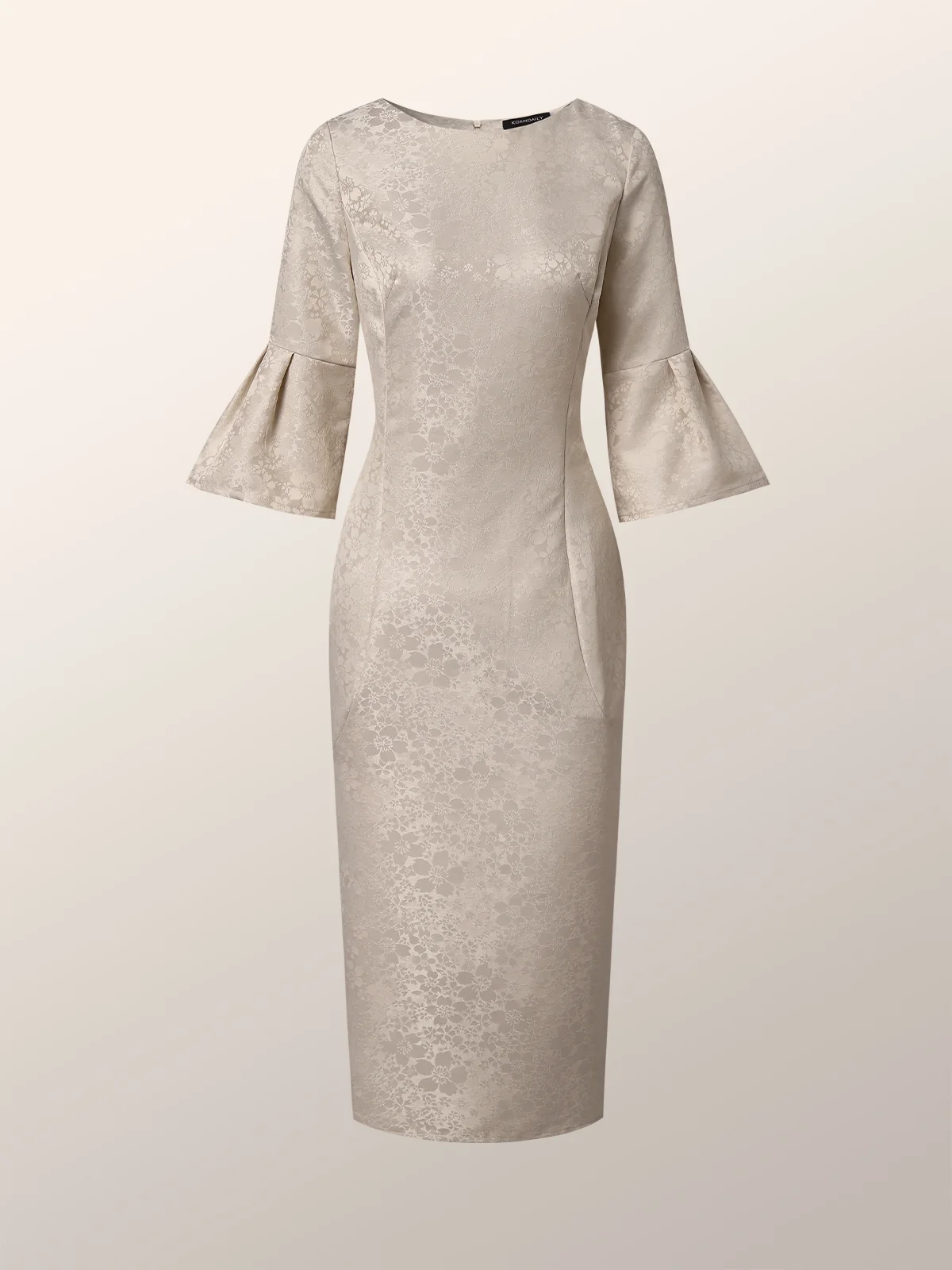 Plain Regular Fit Elegant Midi Dress Wedding