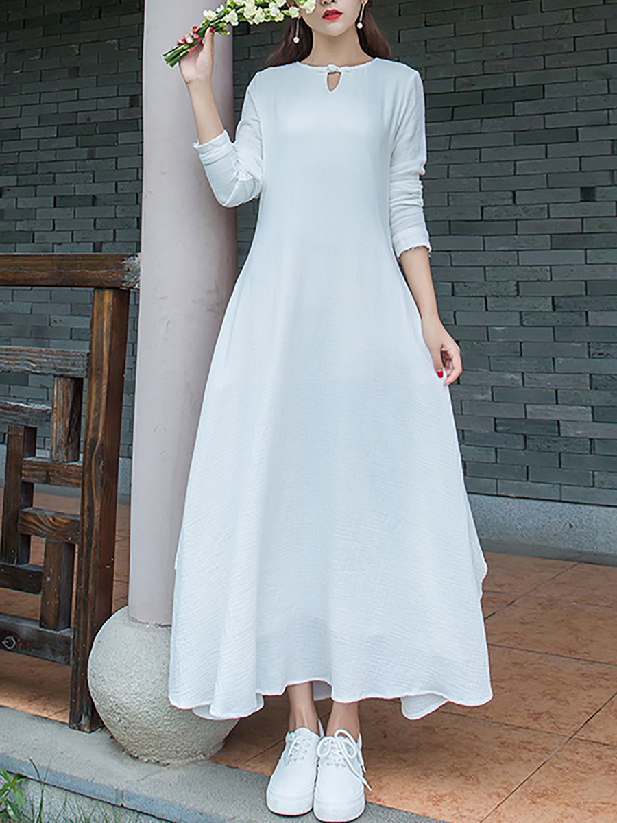 plain linen dress