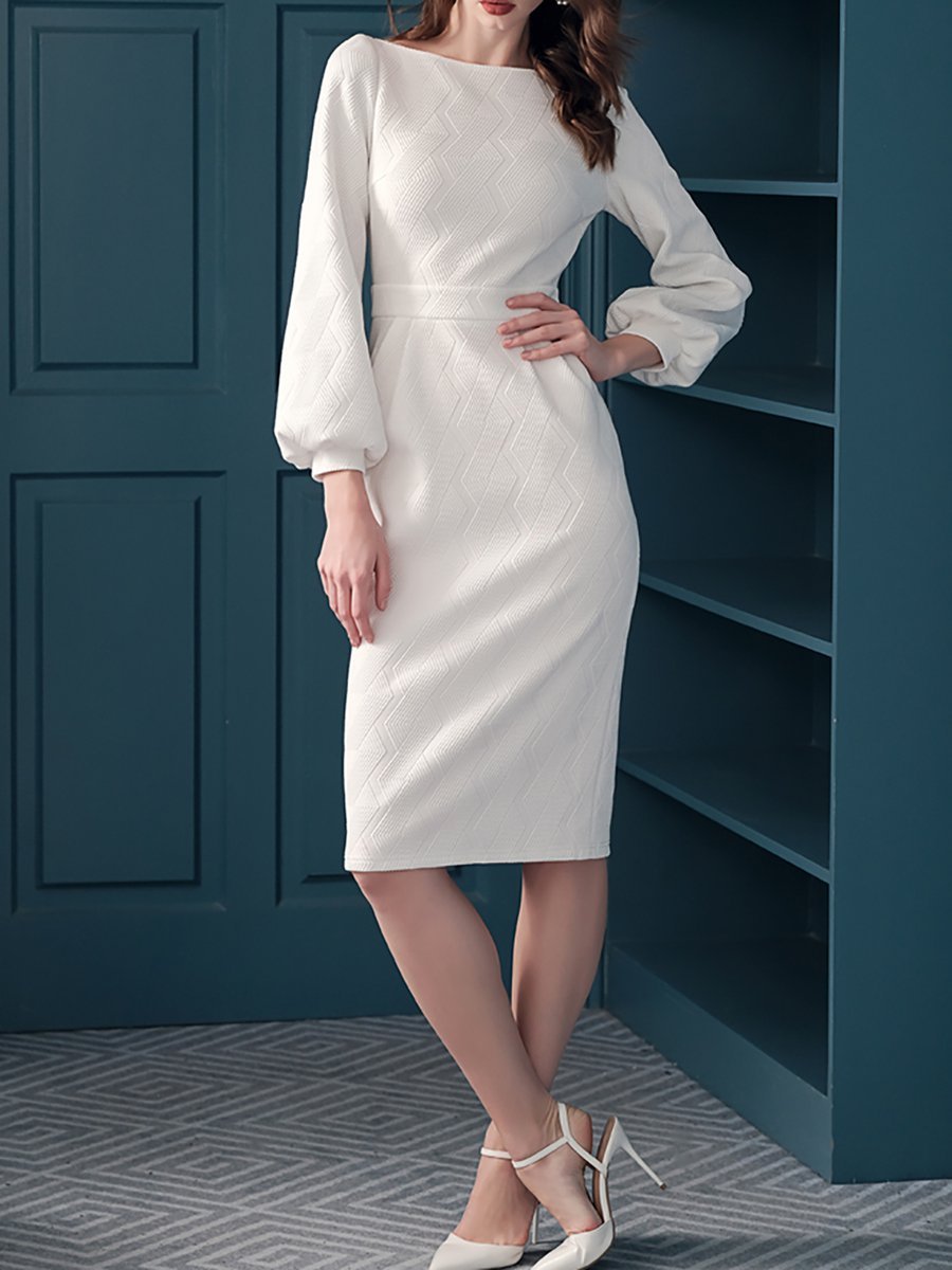 classic boat neck sheath dress for sale Neck classic boat neck sheath dress for sale back china
