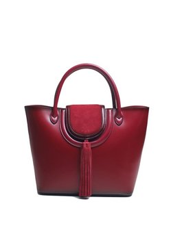 Medium Magnetic Casual Cowhide Leather Tote