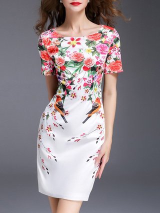 white sheath midi dress