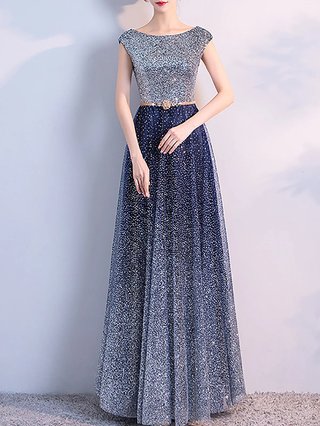 Stylewe Formal Dresses Sundress Prom A Line Crew Neck Party Lace