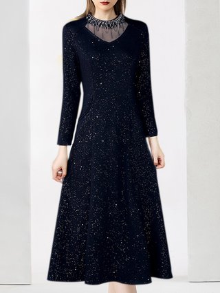 a line maxi dresses with sleeves