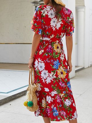 short sleeve boho dress