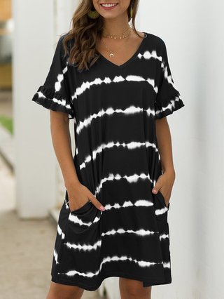 tie dye casual dress