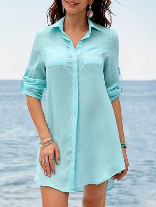 beach shirt dress
