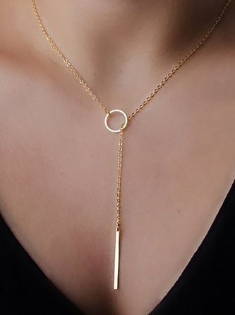 Womens Simple Alloy Necklace