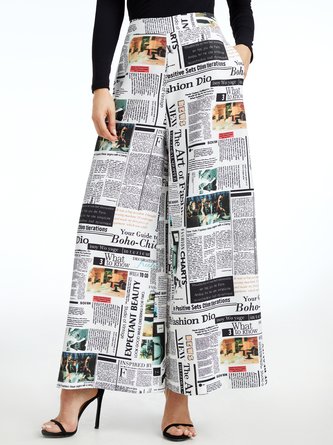 Stylewe Text Letters Regular Fit Urban Fashion Pants