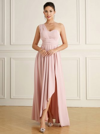 Party  One Shoulder Simple Dress
