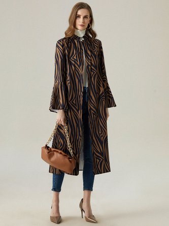 Leopard Urban Loose Trench Coat