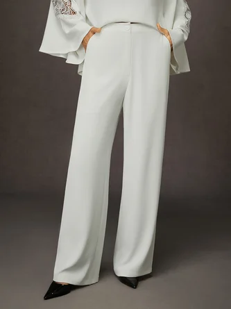 Solid Straight Leg Pants – Versatile Urban Trousers for Social Wear