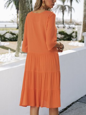 orange a line dress