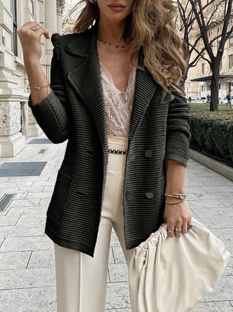 Stylewe Shawl Collar Elegant Loosen Daily Long Sleeve Coat