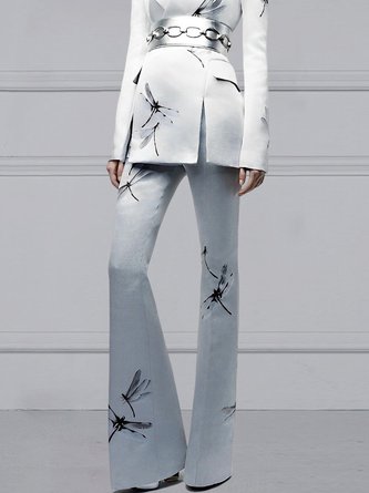 Regular Fit Dragonfly Elegant Fashion Pants