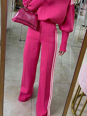 Loose Color Block Loose Casual Casual Long Pants