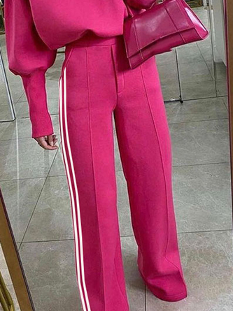 Loose Color Block Loose Casual Casual Long Pants