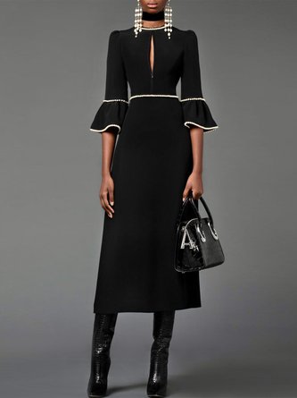 Elegant Regular Fit Micro-Elasticity X-Line Dress