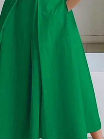 Plain Regular Fit Urban Shirt Dress