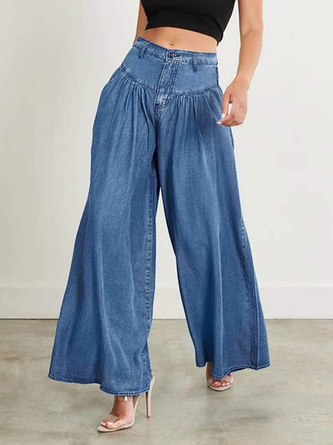 Denim Urban Loose Plain Jeans