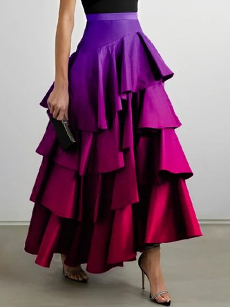 Ombre Elegant High Waist Skirt