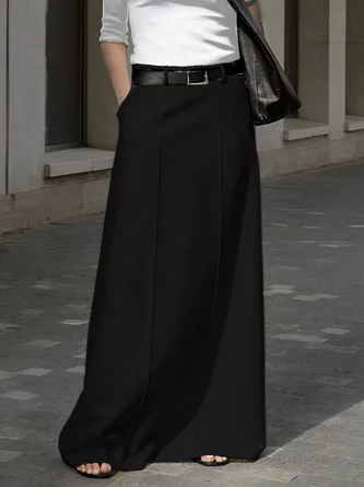 Plain Simple Regular Fit Long Skirt
