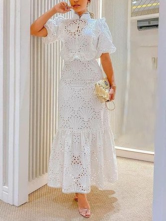 Regular Fit Plain Elegant Skirt