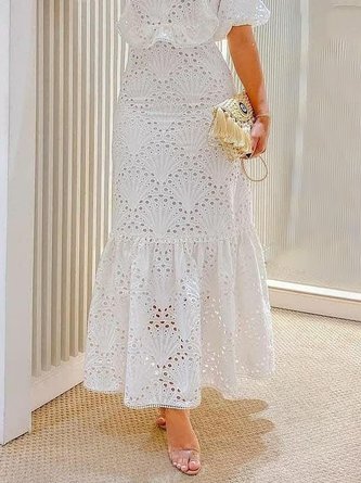 Regular Fit Plain Elegant Skirt