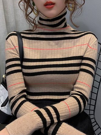 Tight Plaid Urban Long Sleeve Sweater