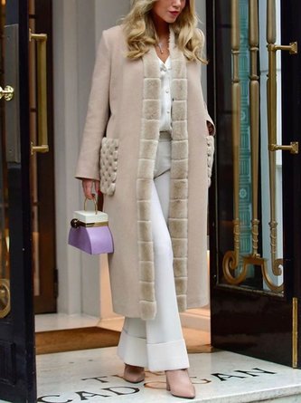 Elegant Regular Fit Plain Long Sleeve Coat