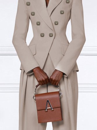 Plain Lapel Collar Regular Fit Urban Blazer