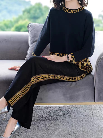 Medium Elasticity Urban Crew Neck Long Sleeve Sweater