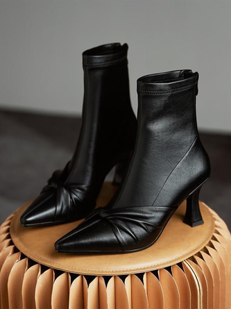 Pu Simple Fashion Boots