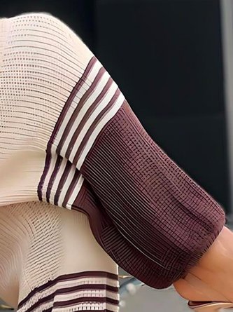 Color Block Casual Loose Pants