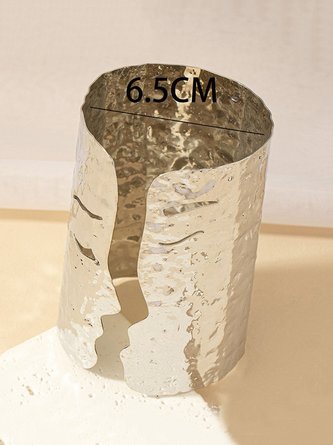 Valentine’s Day Irregular Face Design Punk Cuff Bangle