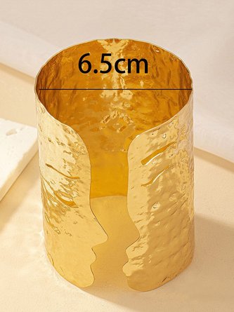 Valentine’s Day Irregular Face Design Punk Cuff Bangle