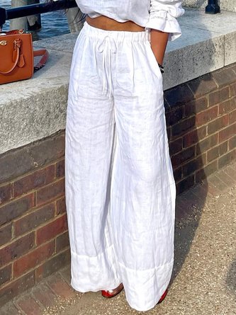 Vacation Loose Long Wide leg Linen Pants